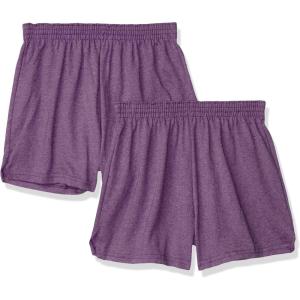 imageSoffe Womens Authentic Cheer Shorts 3 Inseam MultipackTeam Purple Heather 2pack