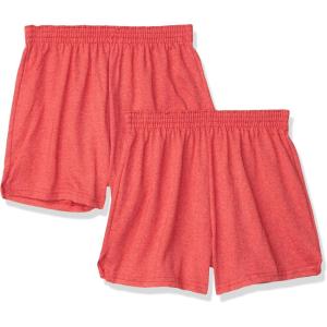 imageSoffe Womens Authentic Cheer Shorts 3 Inseam MultipackTeam Red Heather 2pack