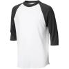 imageMJ Soffe Kids 34 Sleeve Baseball JerseyWhiteBlack