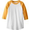 imageMJ Soffe Kids 34 Sleeve Baseball JerseyWhiteGold