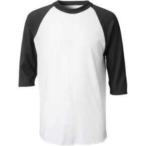 imageMJ Soffe Kids 34 Sleeve Baseball JerseyWhiteBlack