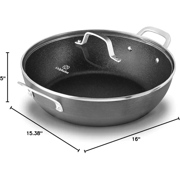 imageCalphalon 1932442 Classic Nonstick All Purpose Pan with Cover 12Inch Grey