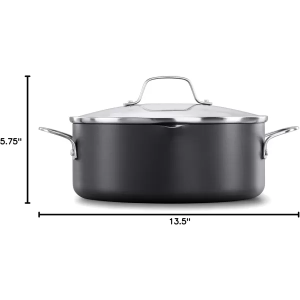 imageCalphalon 1932450 Classic Nonstick Dutch Oven with Cover 5 quart Grey