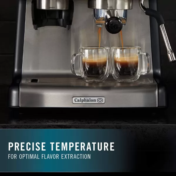 imageCalphalon BVCLECMP1 Temp iQ Espresso Machine with Steam Wand StainlessTemp iQ wBurmill Grinder