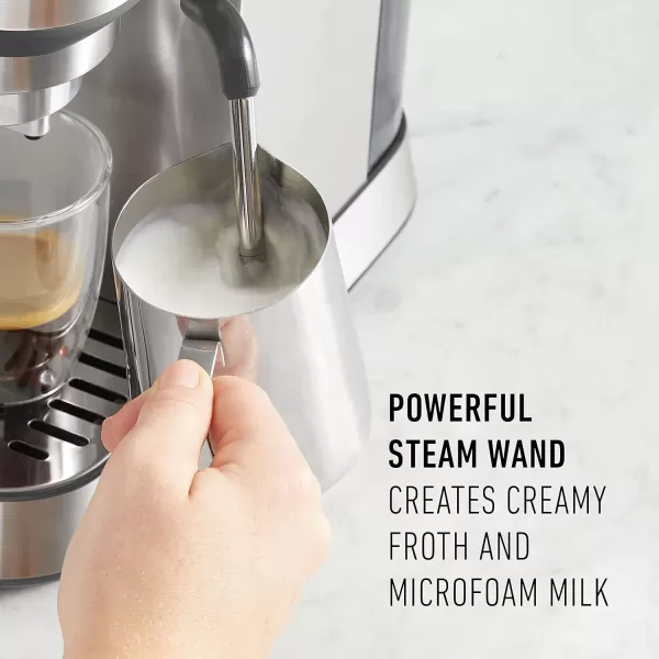 imageCalphalon Compact Espresso Machine Home Espresso Machine with Milk Frother Stainless Steel