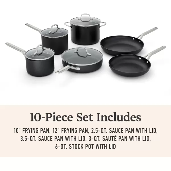 imageCalphalon HardAnodized Nonstick 6Piece Cookware SetNEW 10Piece Set