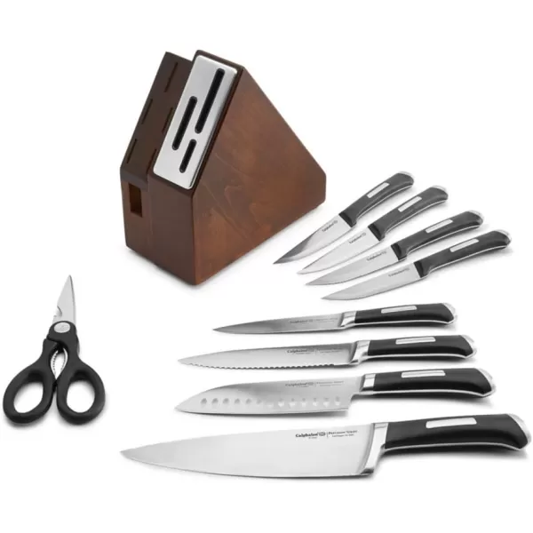 imageCalphalon Kitchen Knife Set with SelfSharpening Block 15Piece Classic High Carbon Knives10 Piece Set