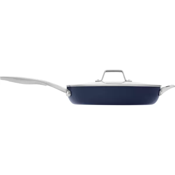 imageCalphalon Premier Ceramic Nonstick 8quot and 10quot Frying Pan Set Mushroom GreyMidnight Blue