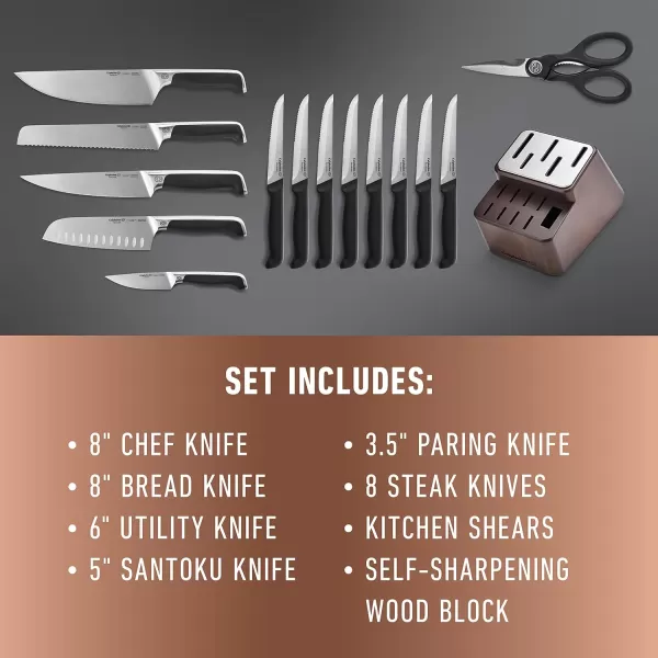 imageCalphalon Premier SharpIN Knife Set with Sharpening Knife Block15Piece