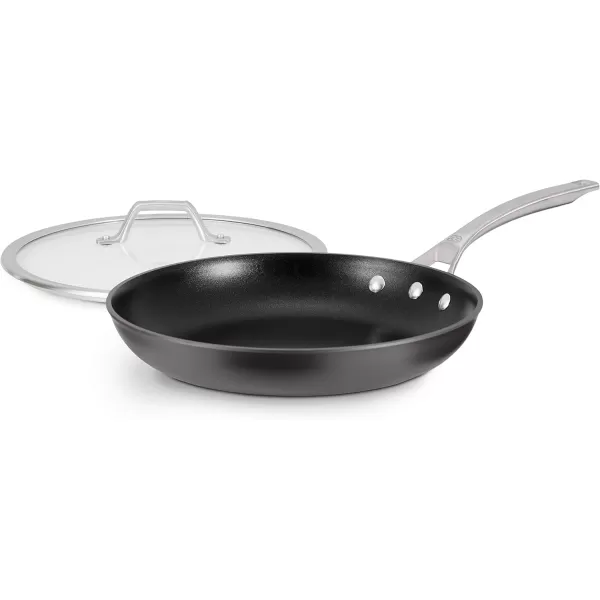 imageCalphalon Signature HardAnodized Nonstick 12Inch Flat Bottom Wok with CoverHardAnodized Nonstick