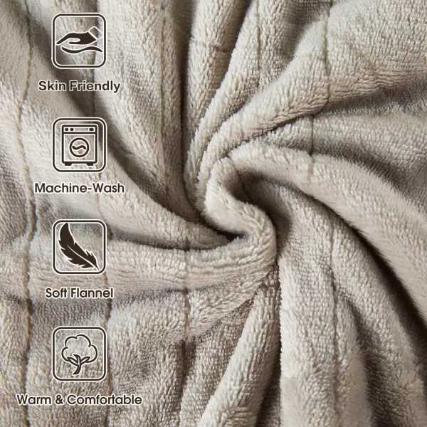 imageTefici Electric Heated Blanket Throw Super Cozy Soft 2Layer Flannel 50quot x 60quot Heated Throw with 3 Heating Levels ampamp 4 Hours Auto Off Machine Washable ETLampampFCC Certified Home Office UseCamelCamel