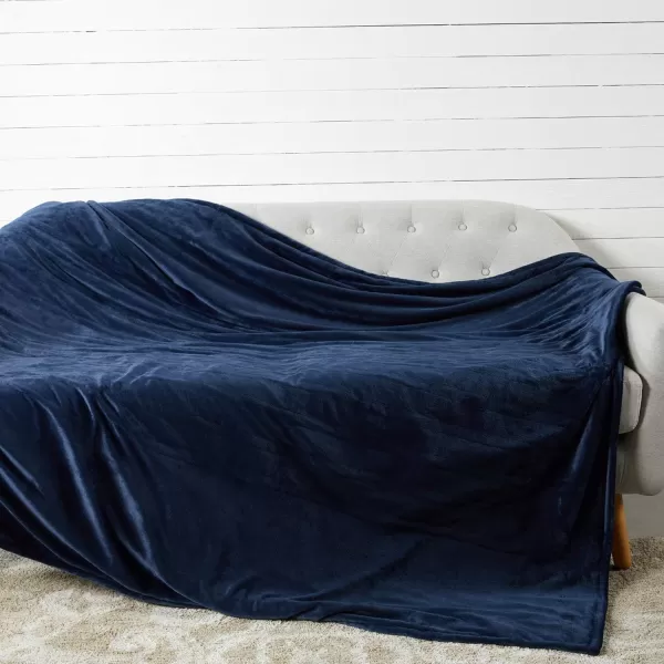 imageTefici Electric Heated Blanket Throw Super Cozy Soft 2Layer Flannel 50quot x 60quot Heated Throw with 3 Heating Levels ampamp 4 Hours Auto Off Machine Washable ETLampampFCC Certified Home Office UseCamelBlue