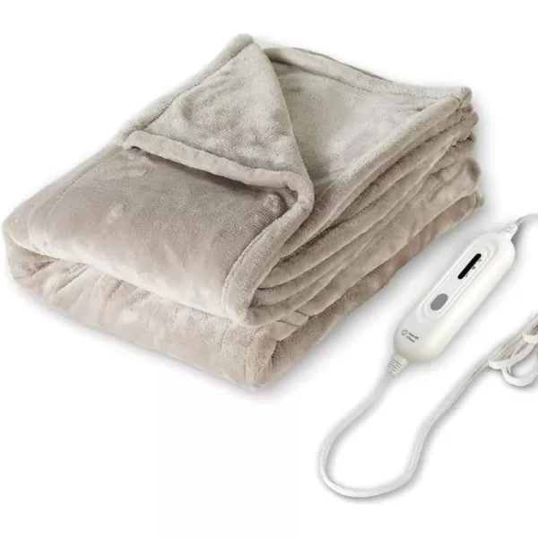 imageTefici Electric Heated Blanket Throw Super Cozy Soft 2Layer Flannel 50quot x 60quot Heated Throw with 3 Heating Levels ampamp 4 Hours Auto Off Machine Washable ETLampampFCC Certified Home Office UseCamelCamel