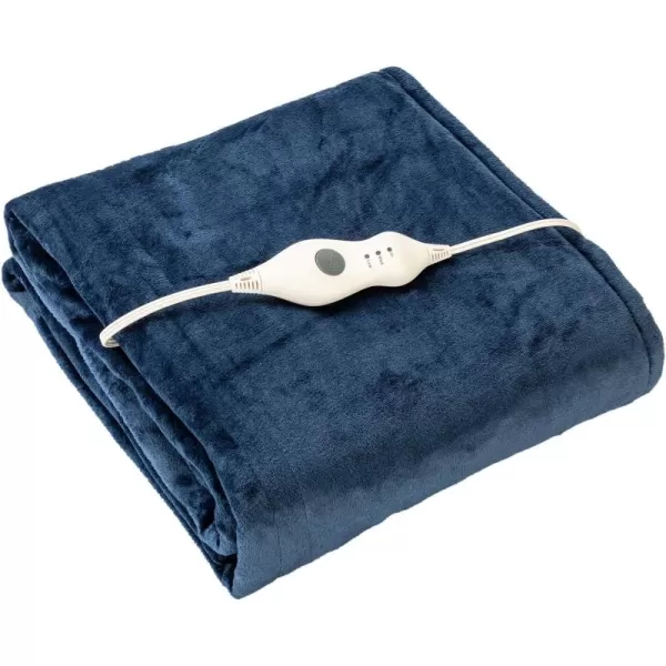 imageTefici Electric Heated Blanket Throw Super Cozy Soft 2Layer Flannel 50quot x 60quot Heated Throw with 3 Heating Levels ampamp 4 Hours Auto Off Machine Washable ETLampampFCC Certified Home Office UseCamelBlue