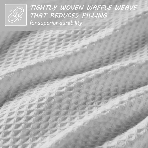 imageBeautyrest 100 Cotton Blanket Trendy Woven Waffle Weave Design All Season Lightweight Breathable Soft and Cozy Casual Summer Cover for Bed Couch and Sofa FullQueen90 in x 90 in WhiteGrey