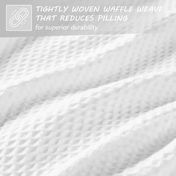 imageBeautyrest 100 Cotton Blanket Trendy Woven Waffle Weave Design All Season Lightweight Breathable Soft and Cozy Casual Summer Cover for Bed Couch and Sofa FullQueen90 in x 90 in WhiteWhite