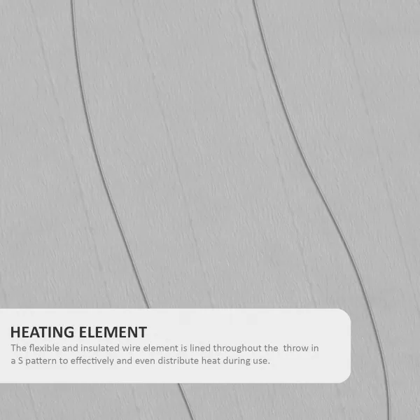 imageBeautyrest Brushed Long Fur Electric Throw Blanket Ogee Pattern Warm and Soft Heated Wrap with Auto Shutoff 50 in x 60 in GreyIvory