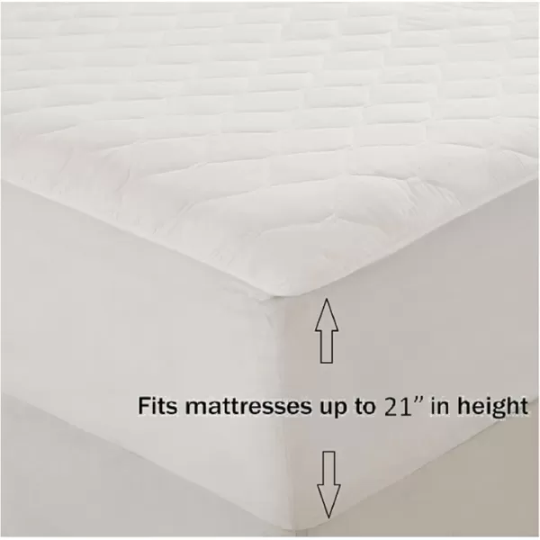 imageBeautyrest Cotton Heated Mattress Pad  Bed Warmer with 20 Heat Settings Controller Auto Shut Off Timer All Around Elastic Deep Pocket UL Certified Machine Washable White KingTwin