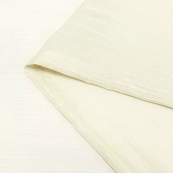 imageFY FIBER HOUSE Cream Beige Voile Sheer Curtains 95 inches Long Grommet for Bedroom Living Room 52Wx95L Inch Set of 2 PanelsCreamcolored Grommet