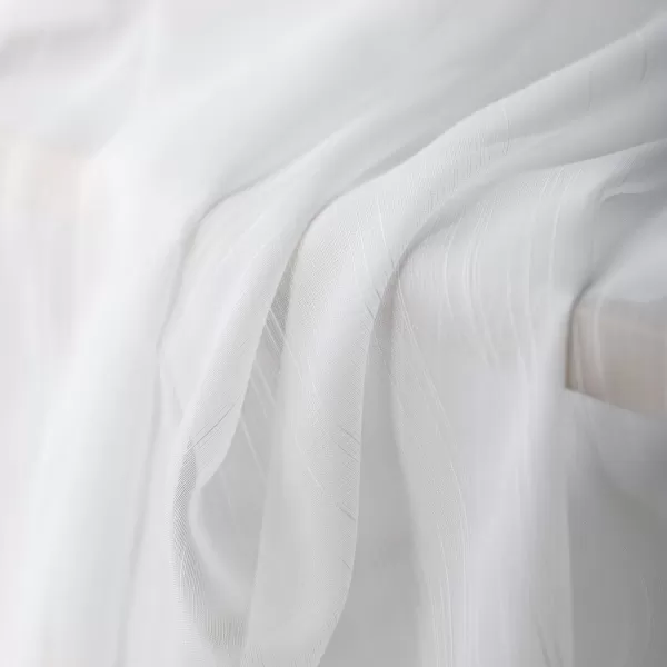 imageFY FIBER HOUSE Cream Beige Voile Sheer Curtains 95 inches Long Grommet for Bedroom Living Room 52Wx95L Inch Set of 2 PanelsWhite Grommet