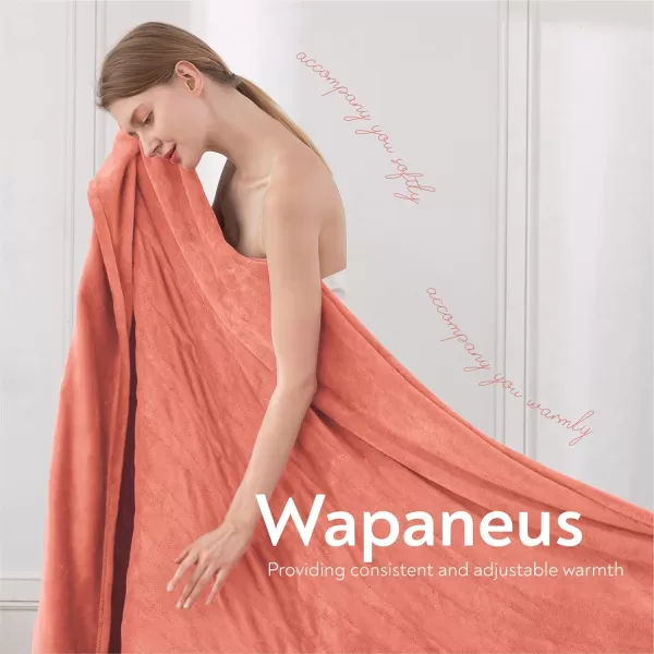 imageWapaneus Heated Blanket Electric Blanket 72quot x 84quot Full Size with 10 Heating Levels and 12 Hours time Settings Flannel FastHeating Electric Blanket ETL Listed Machine Washable BlackPink