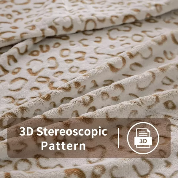 imageFY FIBER HOUSE Flannel Fleece Throw Blanket Lightweight Cozy Plush Microfiber Bedspreads for Adults60quotX80quotBrown LeopardBrown Leopard