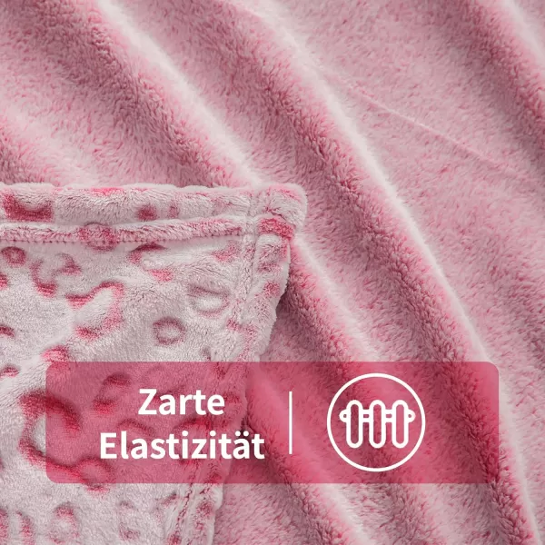 imageFY FIBER HOUSE Flannel Fleece Throw Blanket Lightweight Cozy Plush Microfiber Bedspreads for Adults60quotX80quotBrown LeopardHot Pink Leopard