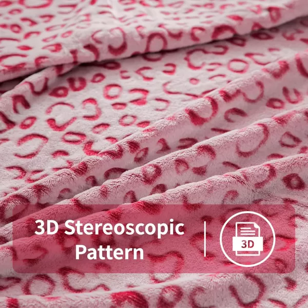 imageFY FIBER HOUSE Flannel Fleece Throw Blanket Lightweight Cozy Plush Microfiber Bedspreads for Adults60quotX80quotBrown LeopardHot Pink Leopard