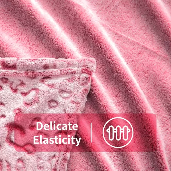 imageFY FIBER HOUSE Flannel Fleece Throw Blanket Lightweight Cozy Plush Microfiber Bedspreads for Adults60quotX80quotBrown LeopardHot Pink Leopard