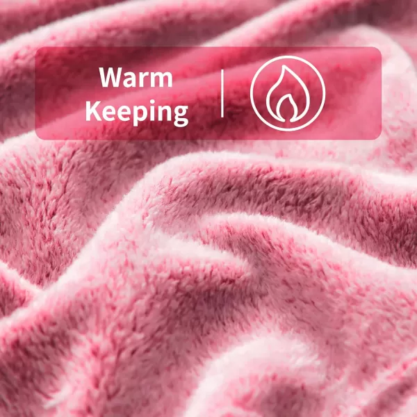 imageFY FIBER HOUSE Flannel Fleece Throw Blanket Lightweight Cozy Plush Microfiber Bedspreads for Adults60quotX80quotBrown LeopardHot Pink Leopard
