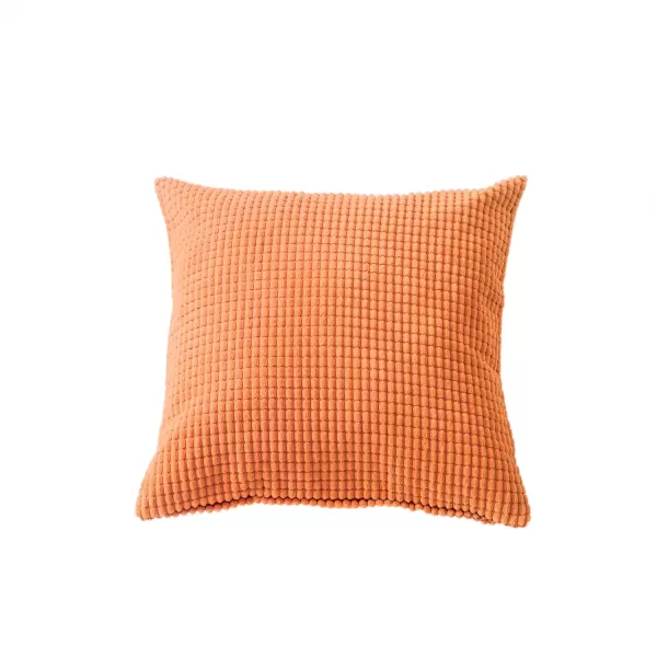 imageFY FIBER HOUSE Pack of 2 Comfy Corduroy Corn Granules Throw Pillow Covers Christmas Decorative Square Cushion Pillowcase for Couch Sofa Bed 16 X 16 Inch Bean GreenOrange