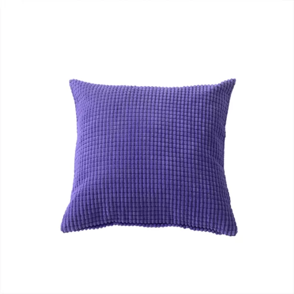 imageFY FIBER HOUSE Pack of 2 Comfy Corduroy Corn Granules Throw Pillow Covers Christmas Decorative Square Cushion Pillowcase for Couch Sofa Bed 16 X 16 Inch Bean GreenLavender