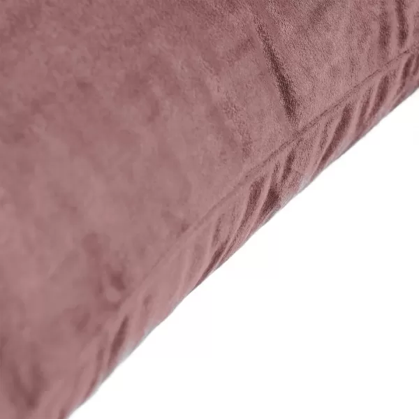 imageFY FIBER HOUSE Pack of 2 Velvet Throw Pillow Covers Christmas Decorative Square Pillowcase Soft Solid Cushion Case for SoFaCouch Use 20 x 20 Inch RedCanyon Rose