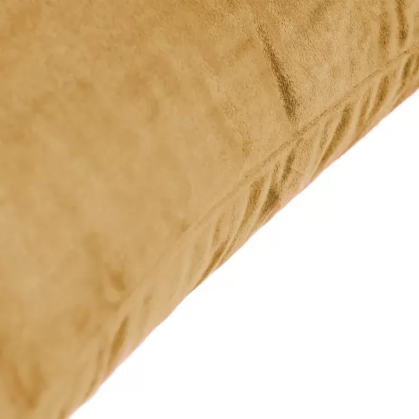 imageFY FIBER HOUSE Pack of 2 Velvet Throw Pillow Covers Christmas Decorative Square Pillowcase Soft Solid Cushion Case for SoFaCouch Use 20 x 20 Inch RedGold Yellow