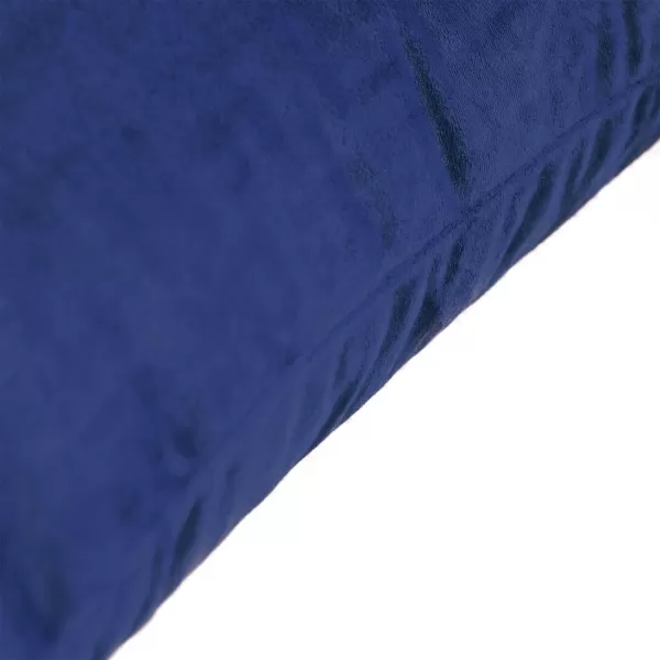 imageFY FIBER HOUSE Pack of 2 Velvet Throw Pillow Covers Christmas Decorative Square Pillowcase Soft Solid Cushion Case for SoFaCouch Use 20 x 20 Inch RedMidnight Blue