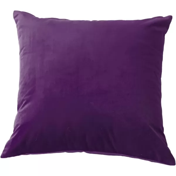 imageFY FIBER HOUSE Pack of 2 Velvet Throw Pillow Covers Christmas Decorative Square Pillowcase Soft Solid Cushion Case for SoFaCouch Use 20 x 20 Inch RedPurple