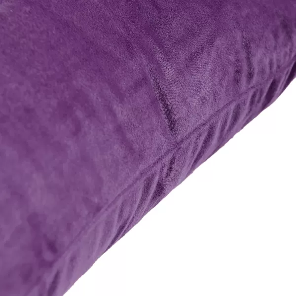 imageFY FIBER HOUSE Pack of 2 Velvet Throw Pillow Covers Christmas Decorative Square Pillowcase Soft Solid Cushion Case for SoFaCouch Use 20 x 20 Inch RedPurple