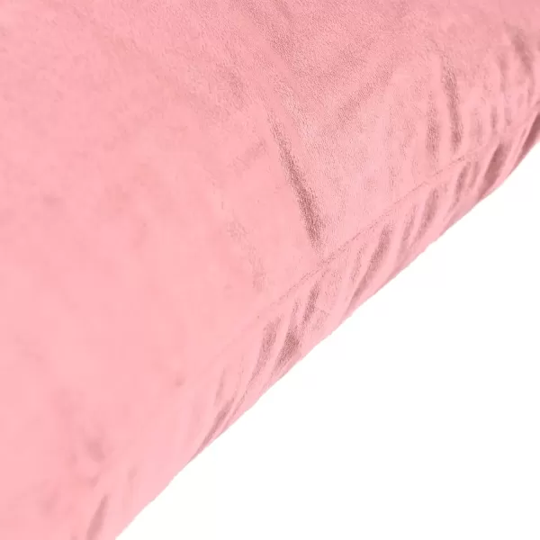 imageFY FIBER HOUSE Pack of 2 Velvet Throw Pillow Covers Christmas Decorative Square Pillowcase Soft Solid Cushion Case for SoFaCouch Use 20 x 20 Inch RedPink