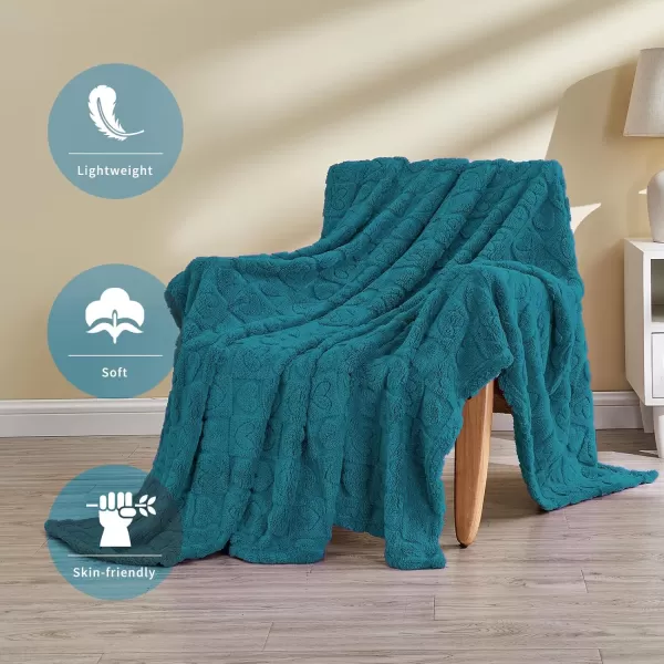 imageFY FIBER HOUSE Throw Blankets with Heart CheckeredSoft Warm Blankets for Lover Mom Father GiftsWashable Lightweight Fuzzy Blanket for Couch Sofa Bed All SeasonSage Green90quotx108quotUmber Blue
