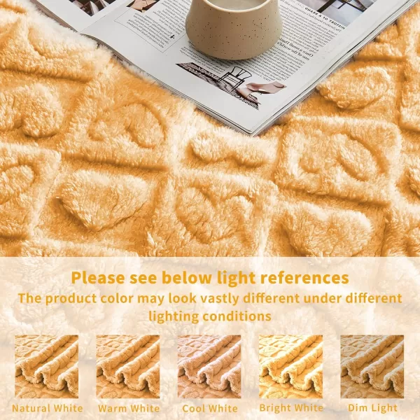 imageFY FIBER HOUSE Throw Blankets with Heart CheckeredSoft Warm Blankets for Lover Mom Father GiftsWashable Lightweight Fuzzy Blanket for Couch Sofa Bed All SeasonSage Green90quotx108quotOrange