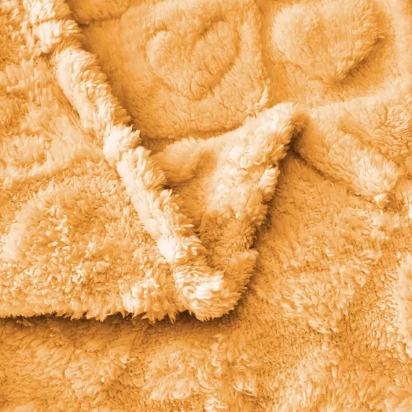 imageFY FIBER HOUSE Throw Blankets with Heart CheckeredSoft Warm Blankets for Lover Mom Father GiftsWashable Lightweight Fuzzy Blanket for Couch Sofa Bed All SeasonSage Green90quotx108quotOrange