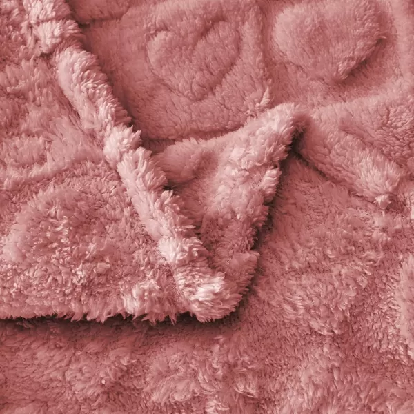 imageFY FIBER HOUSE Throw Blankets with Heart CheckeredSoft Warm Blankets for Lover Mom Father GiftsWashable Lightweight Fuzzy Blanket for Couch Sofa Bed All SeasonSage Green90quotx108quotPink