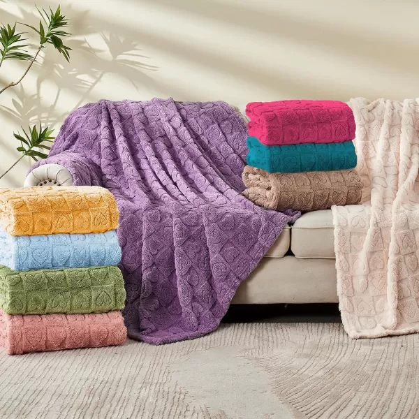 imageFY FIBER HOUSE Throw Blankets with Heart CheckeredSoft Warm Blankets for Lover Mom Father GiftsWashable Lightweight Fuzzy Blanket for Couch Sofa Bed All SeasonSage Green90quotx108quotUmber Blue