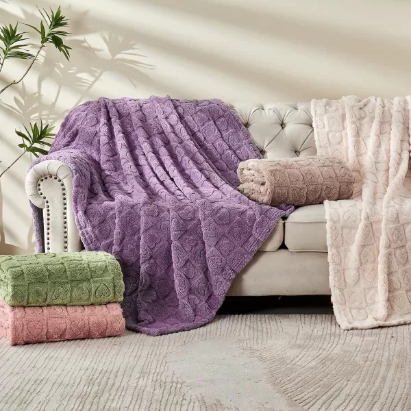 imageFY FIBER HOUSE Throw Blankets with Heart CheckeredSoft Warm Blankets for Lover Mom Father GiftsWashable Lightweight Fuzzy Blanket for Couch Sofa Bed All SeasonSage Green90quotx108quotSage