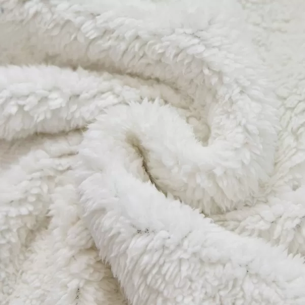 imageFY FIBER HOUSE Sherpa Fleece Plush Throw Blanket Super Warm Soft Cozy Fuzzy Microfiber for Couch Bed with Cobblestone Print 50quotX60quot Taupe