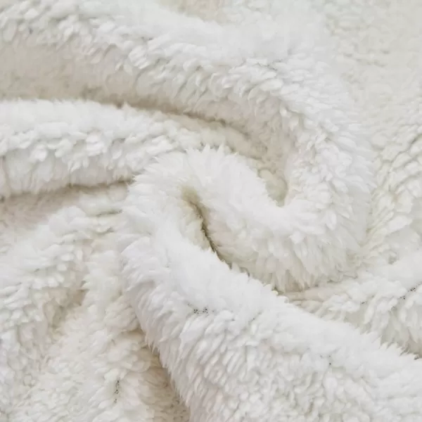 imageFY FIBER HOUSE Sherpa Fleece Plush Throw Blanket Super Warm Soft Cozy Fuzzy Microfiber for Couch Bed with Diamond Jacquard Print 50quotX60quot Taupe