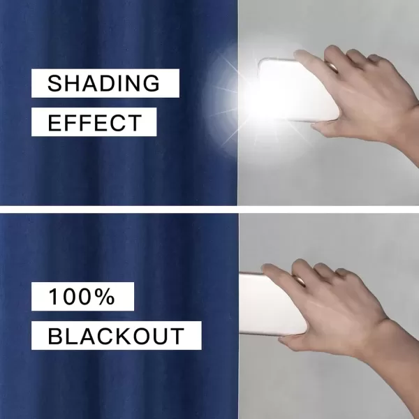 imageFY FIBER HOUSE 100 Blackout Curtains Summer Home Decoration Window Treatment Thermal Insulated Solid Grommet Velvet DraperiesDrape for Kitchen2 Panels42 by 84 InchPinkNavy
