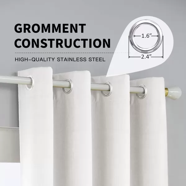 imageFY FIBER HOUSE 100 Blackout Curtains Summer Home Decoration Window Treatment Thermal Insulated Solid Grommet Velvet DraperiesDrape for Kitchen2 Panels42 by 84 InchPinkGrayish White