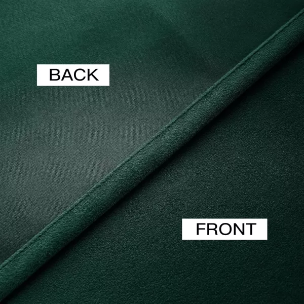 imageFY FIBER HOUSE 100 Blackout Curtains Summer Home Decoration Window Treatment Thermal Insulated Solid Grommet Velvet DraperiesDrape for Kitchen2 Panels42 by 84 InchPinkDark Green
