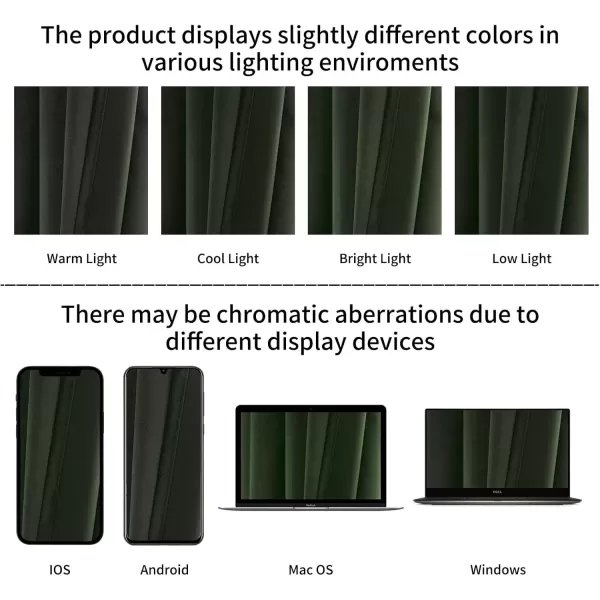 imageFY FIBER HOUSE 100 Blackout Curtains Summer Home Decoration Window Treatment Thermal Insulated Solid Grommet Velvet DraperiesDrape for Kitchen2 Panels42 by 84 InchPinkOlive Green